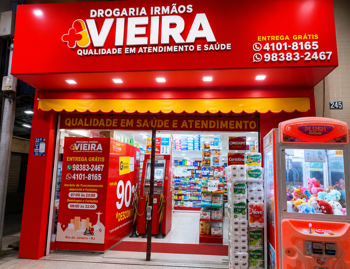 Fachada Drogaria Irmãos Vieira Irajá